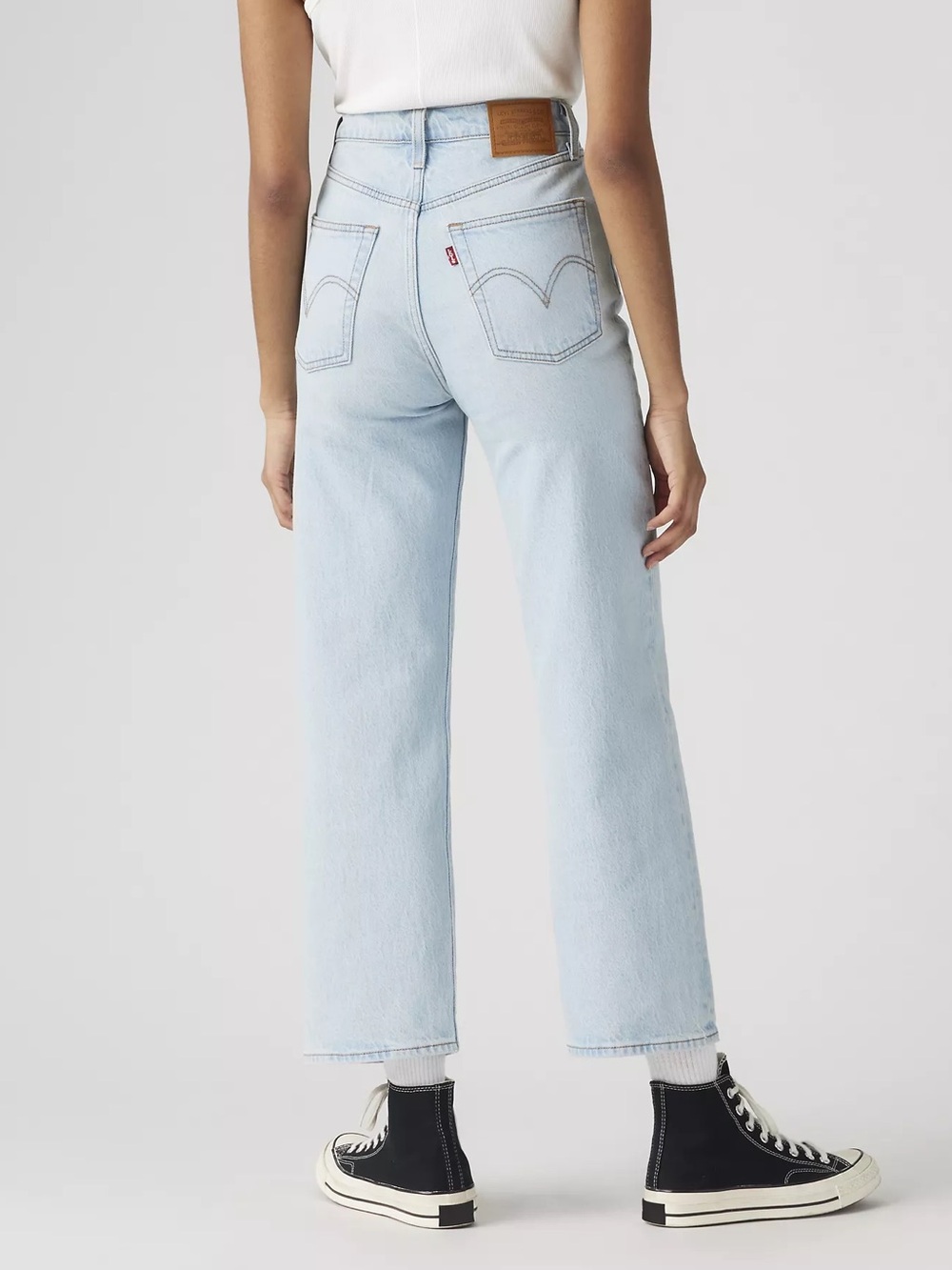 Levi’s Ribcage Straight Ankle Jeans Light Wash Size 23 NWT - Picture 2 of 2